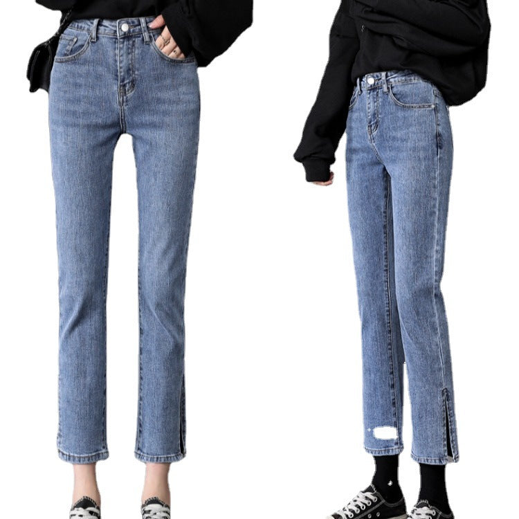 Thin Nine Point Trousers With Cigarette Tube