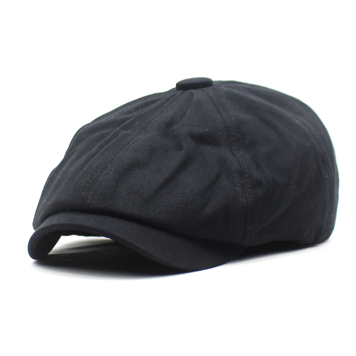 Cotton Hat Men's And Women's Beret Retro Solid Color Peaked Cap