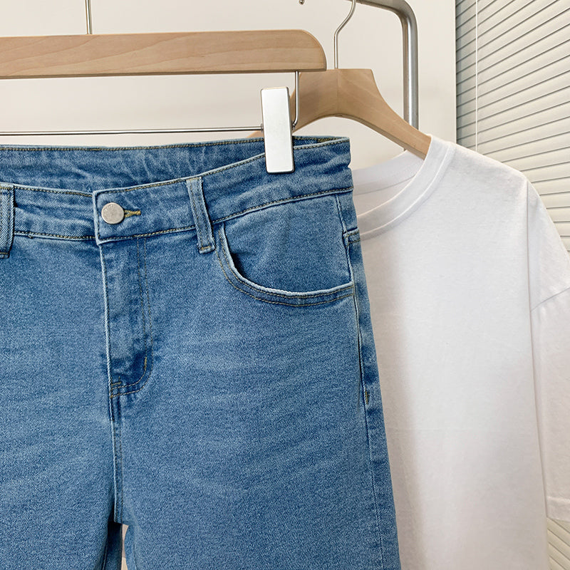 Jeans Summer New Trend Blue Washed Long Pants For Men