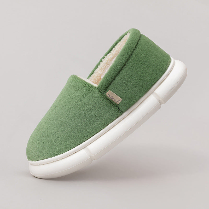 Home Plus Velvet Padded Bag With Cotton Slippers