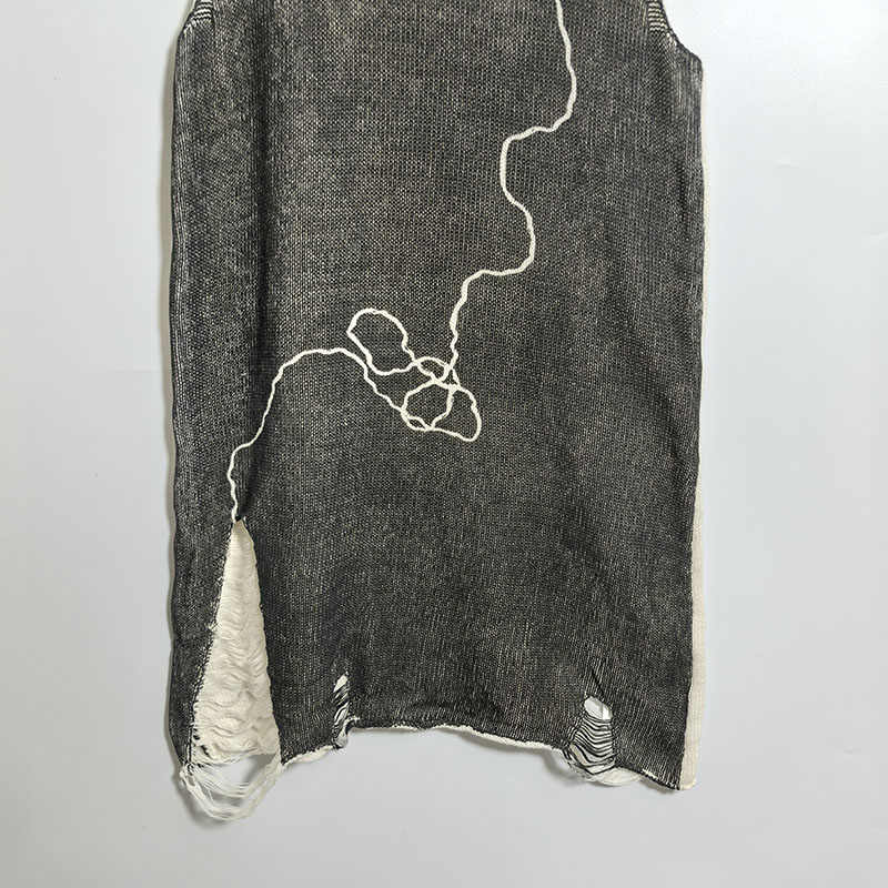 Round Neck Knitted Printing And Dyeing Cotton Vest