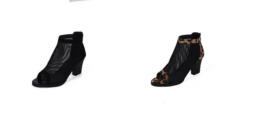 Thick leopard female sandals