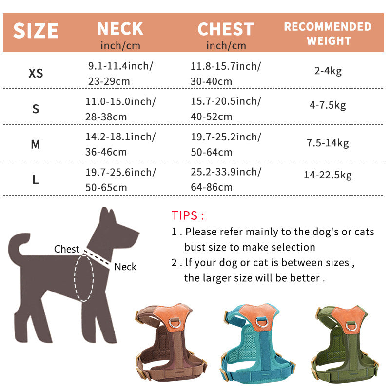 Retro Dog Hand Holding Rope Pet Harness