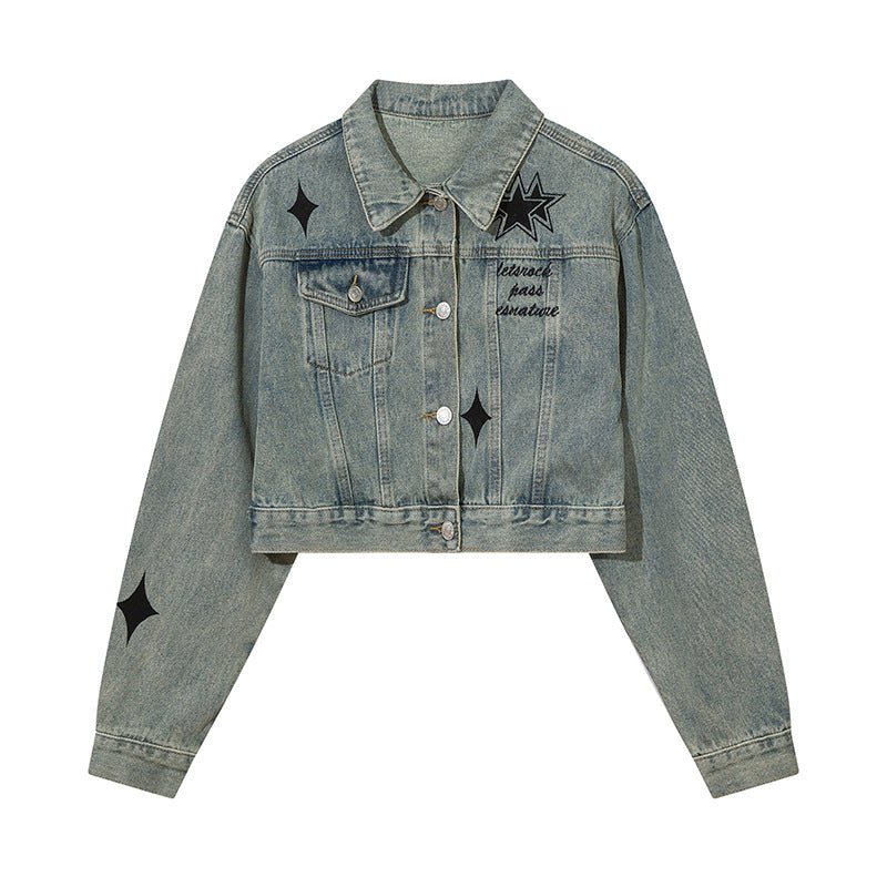 American High Street Vintage XINGX Embroidered Denim Jacket