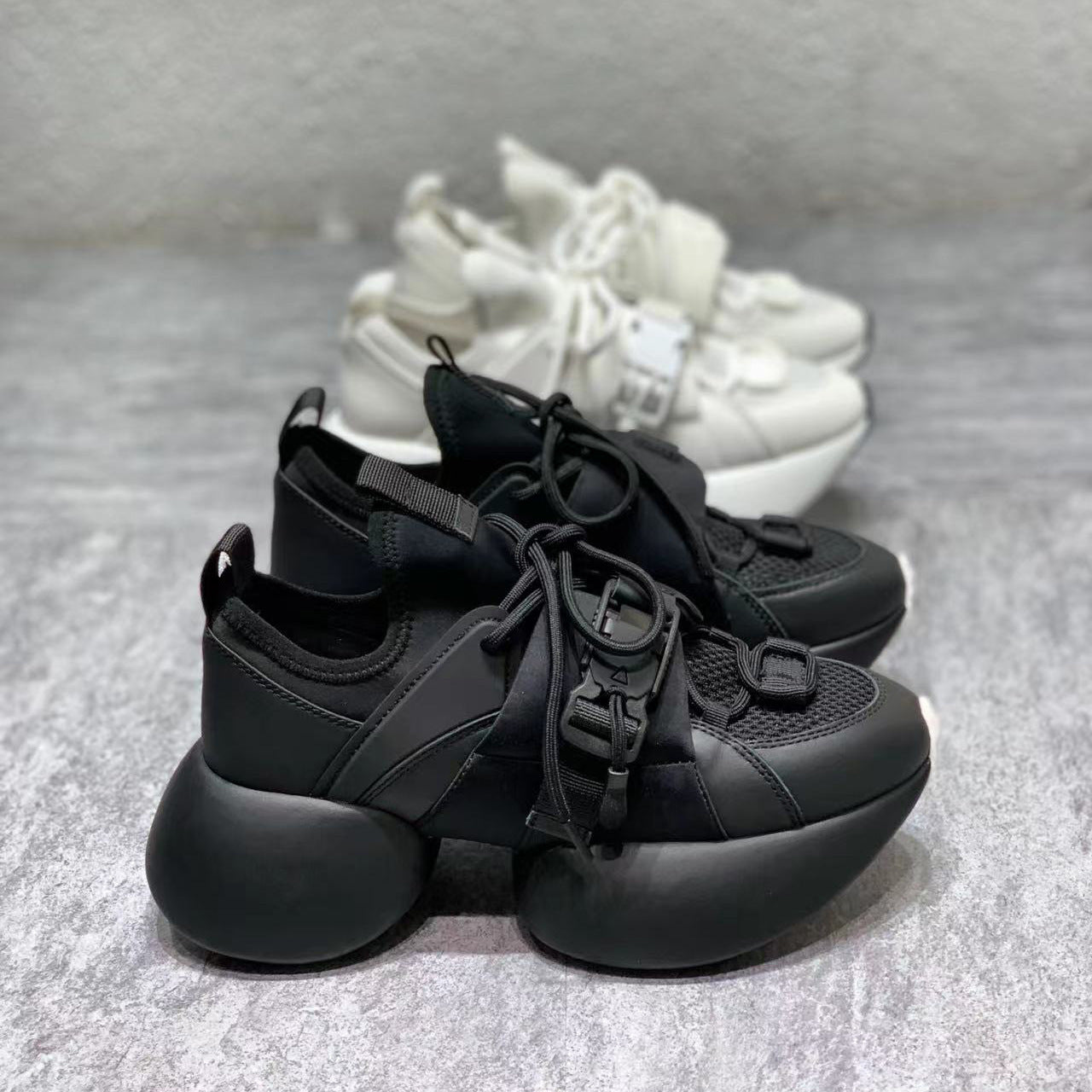 Thick Soled Daddy Shoes Women's Breathable Mesh Surface