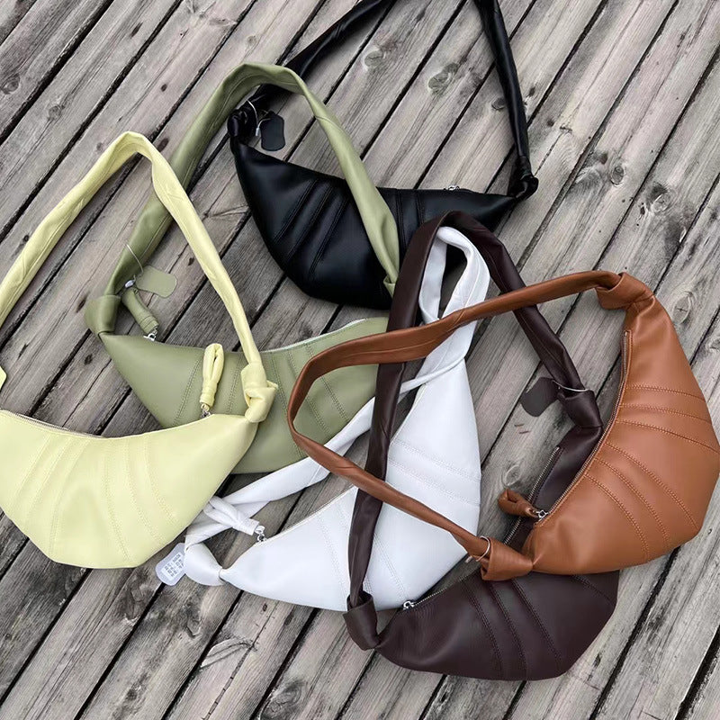 Women's Leather Armpit Retro Soft Chest Bag