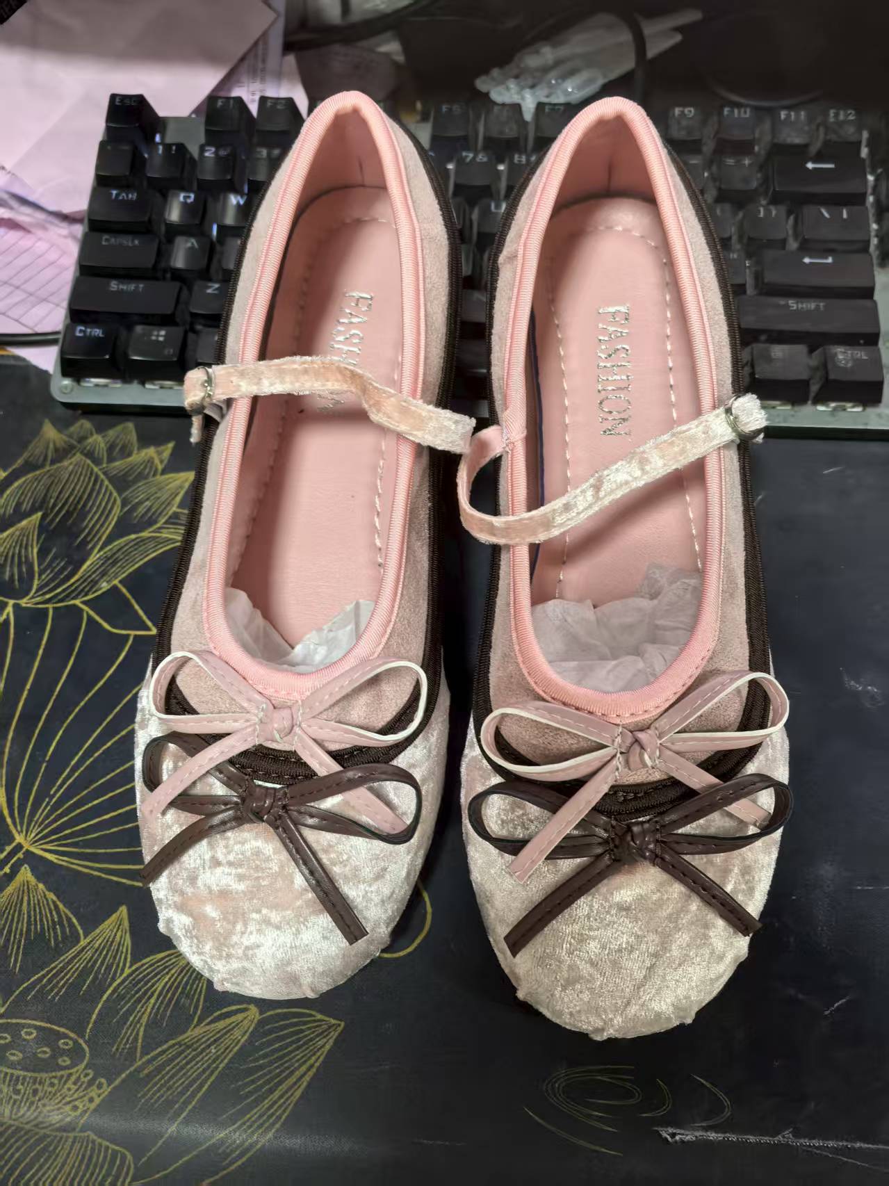 Dames Slingback Ballerinaer med Sløjfe og Lav Udstansning