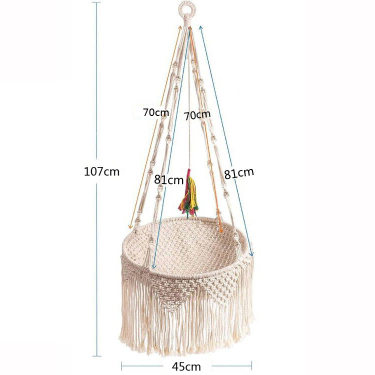 Nordisk Boheme Vævet Tapestry Netlomme Kattehule