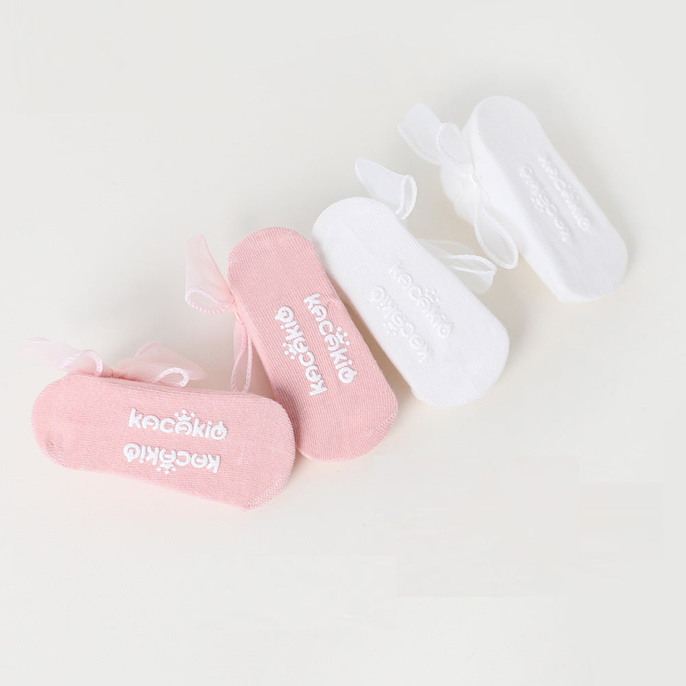Mesh Bow Cotton Socks Spring And Autumn New Sweet Princess Non-slip Boat Socks
