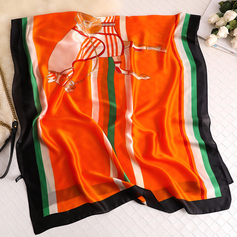 Spring And Autumn Women's Sunscreen Holiday Artificial Silk Warm Gauze Scarf