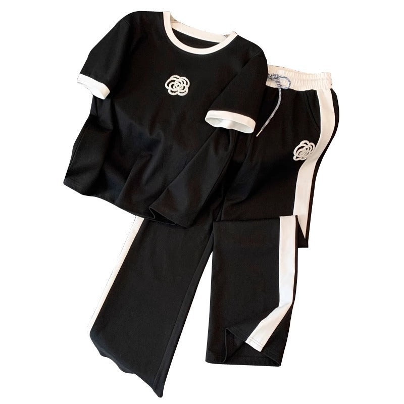 Womens Summer Lightweight  Street-Style Chic Wide-Leg Pants