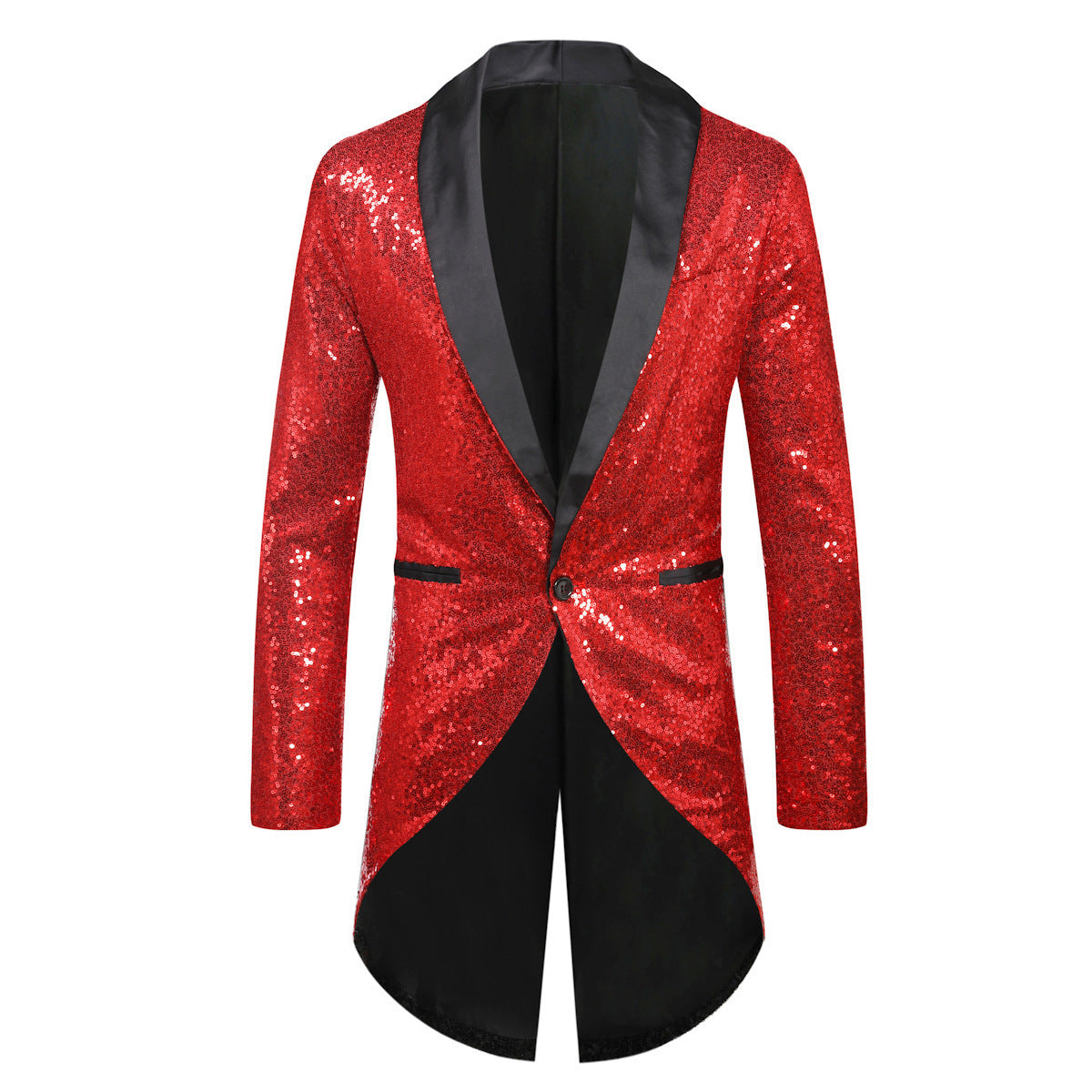 Fashion Sequin Suit AliExpress Foreign Trade Purchasing Men's Single-button Suit Tailcoat