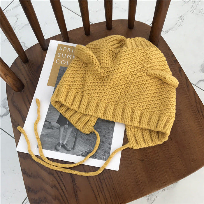 Hat Women's Sweet And Cute Cat Ears Woolen Yarn