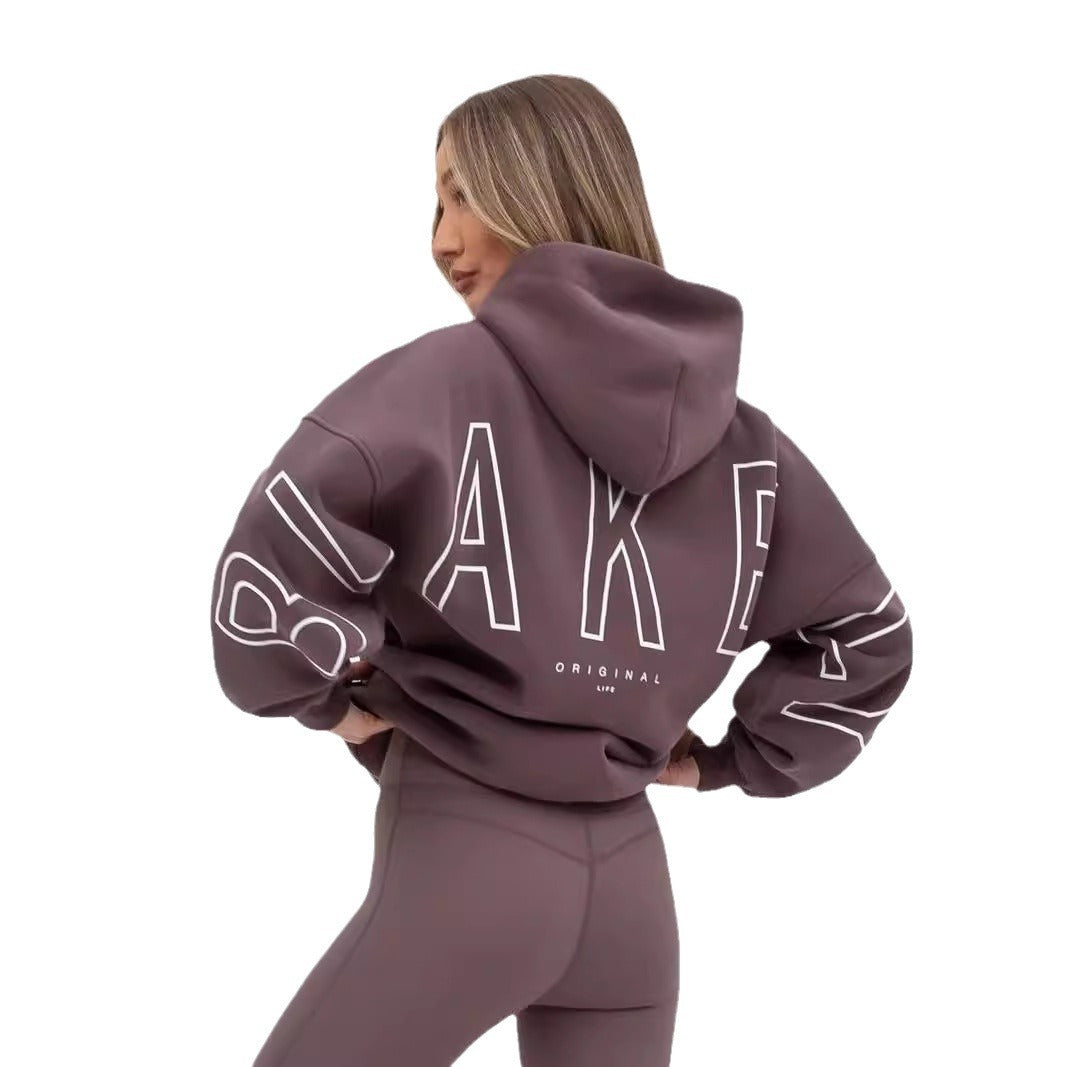 Tynd All-match Langærmet Løs Hættetrøje Hip-hop Pullover