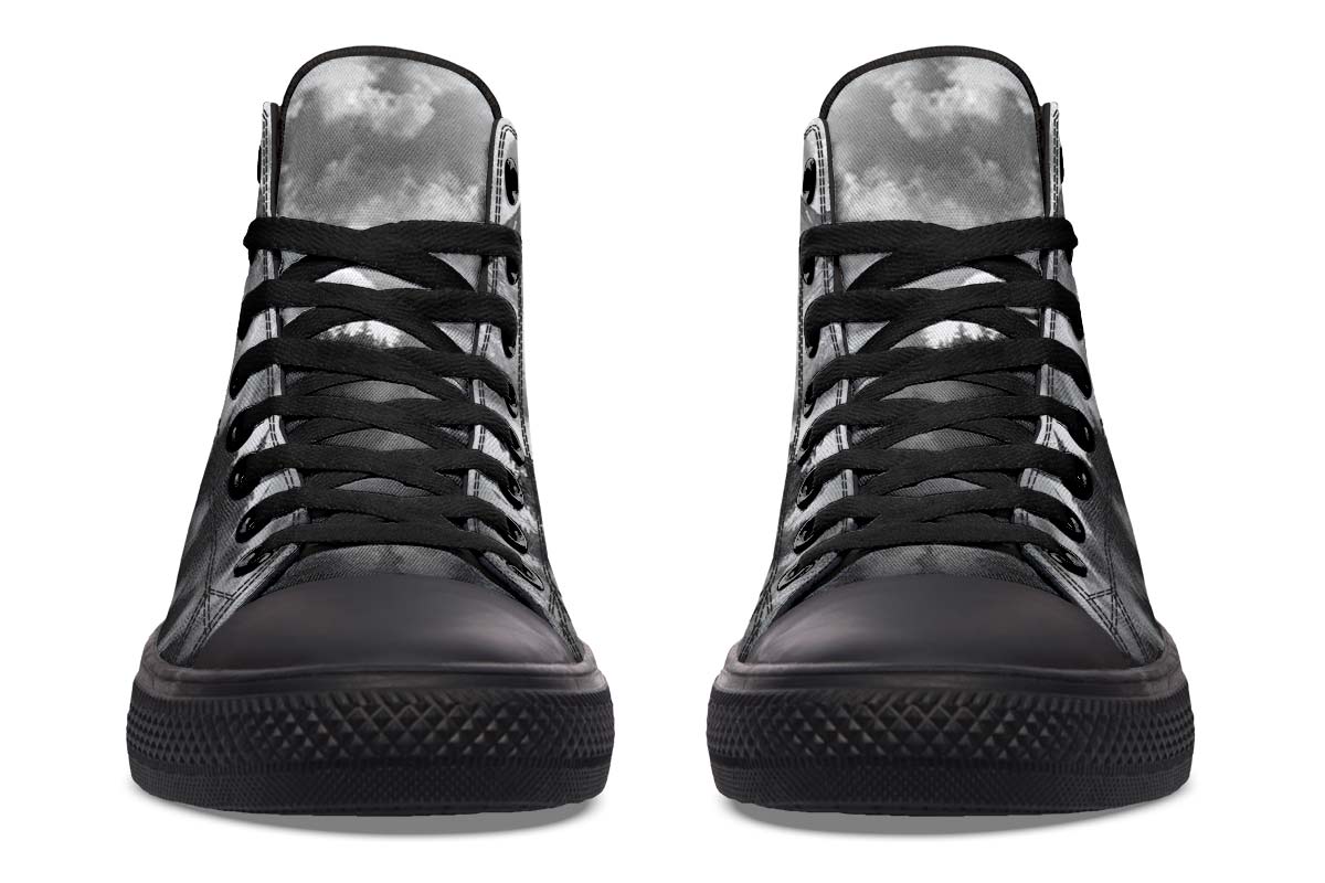 Men's And Women's Fashion Color Printing High-top Canvas Shoes