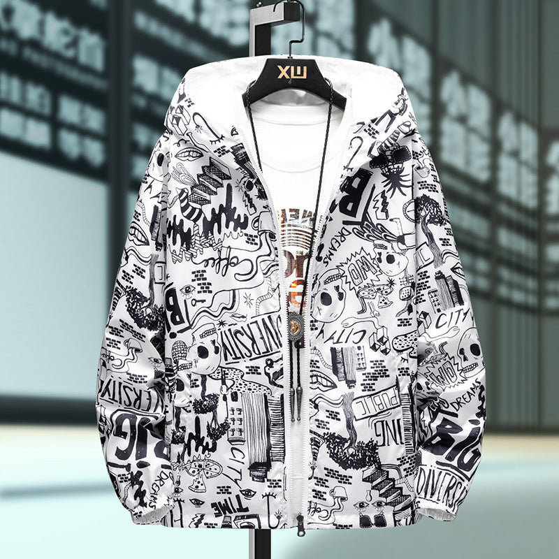 Men's Fashion Casual Loose Reversible Jacket