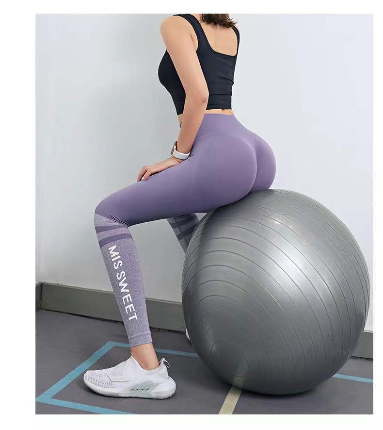 Bogstav Hofte Fitness Træningsbukser Cropped Leggings