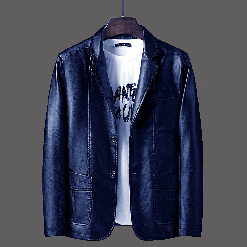 Men's Youth Leather Jacket Coat