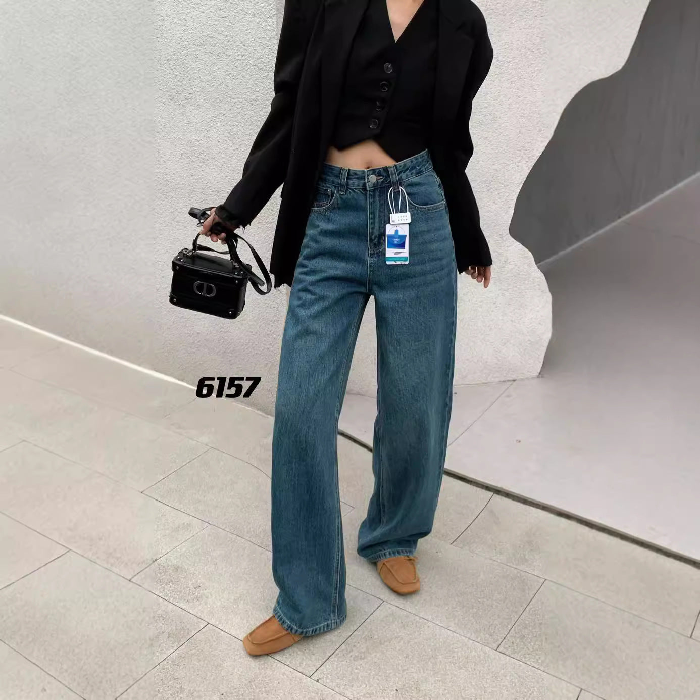Cotton Giant Look Lige Ben Høj Talje Jeans