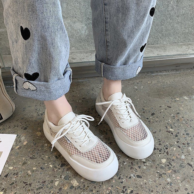 Leather Loafers Top Layer Cowhide Platform Bread Shoes