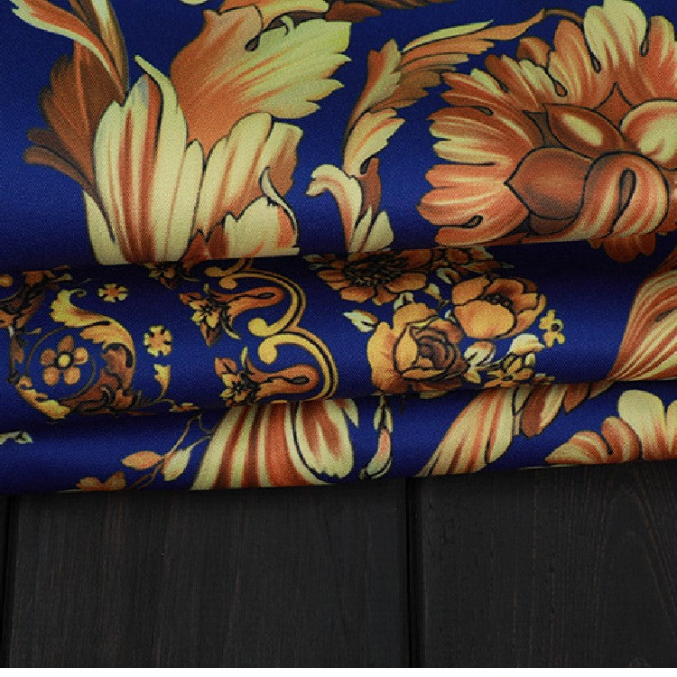 Ny Royal Fuld Version Af Symmetrisk Palads Krone Blomst Strygefri Reparation Mode Herreskjorte