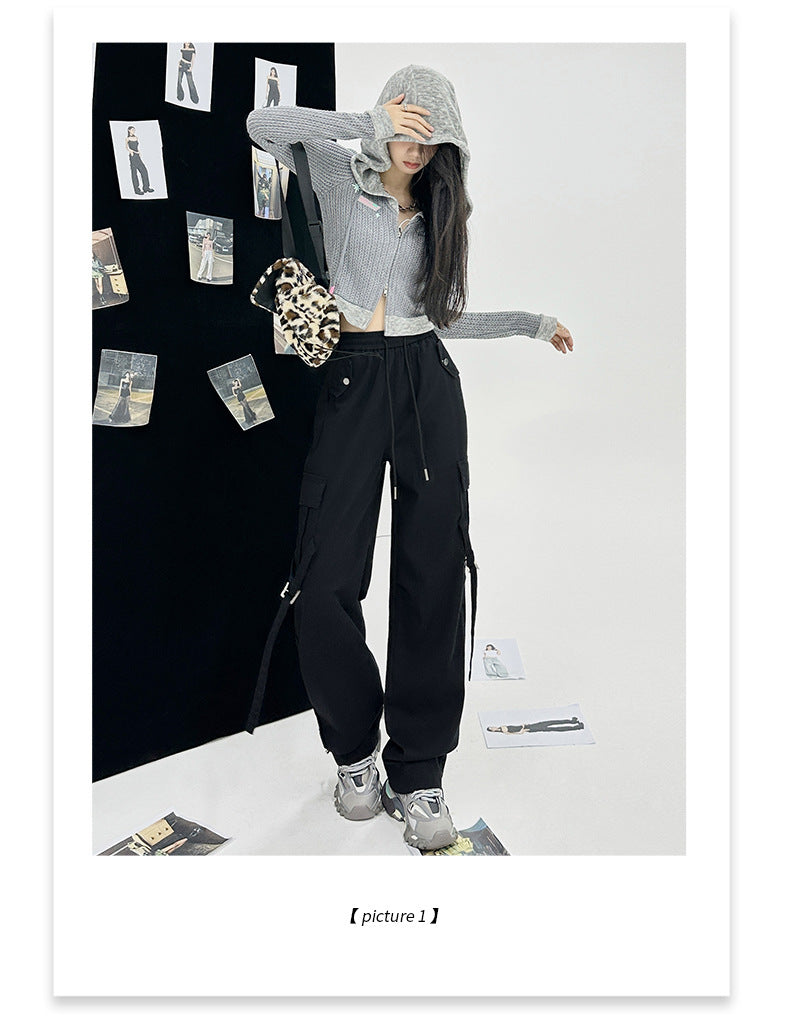 Women's High Waist Loose Wide Legs Overalls