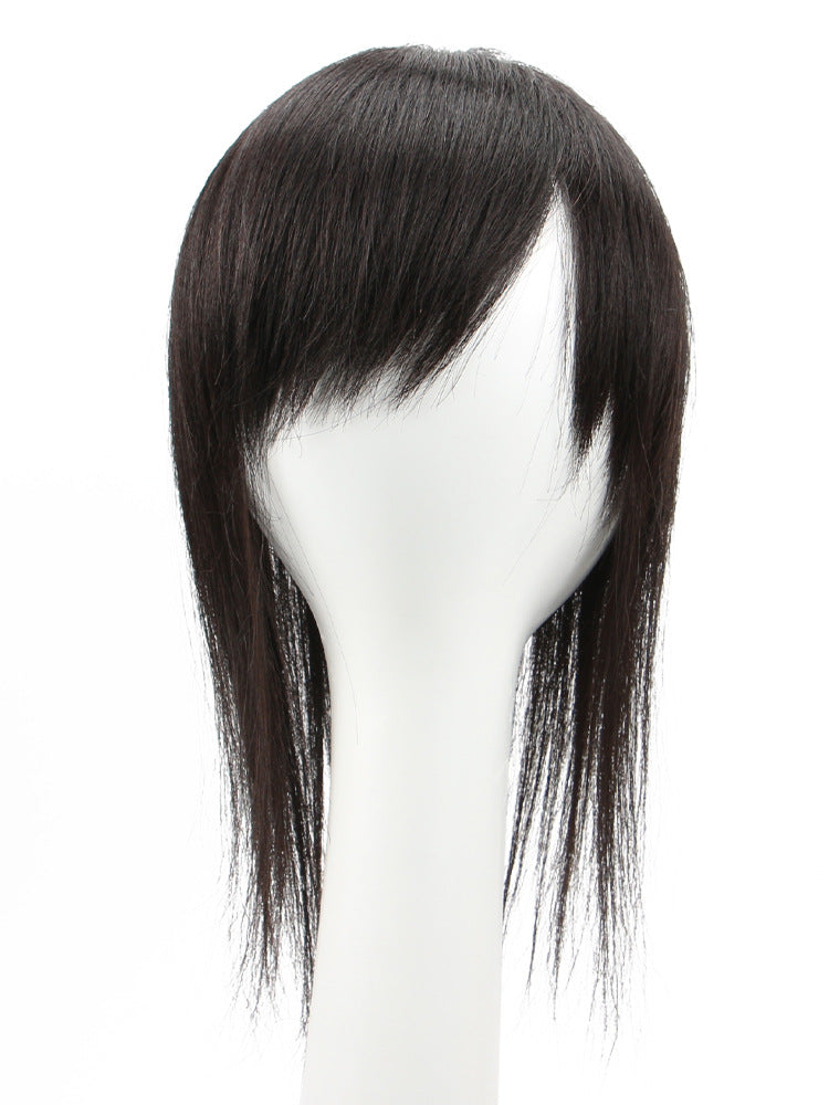 Oblique Bangs Wig Female Natural And Seamless Patch On The Top Of The Head