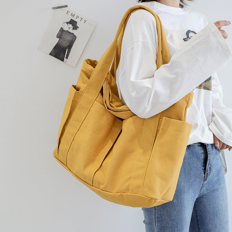 Large Capacity Canvas Bag For Female Students