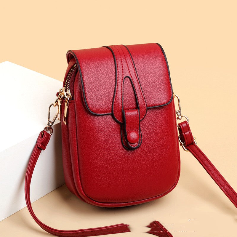 Vertical Single Shoulder Diagonal Span Large Capacity Vintage Bag