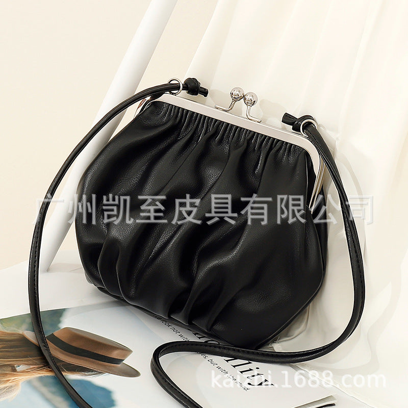 Pleated Fashion Shoulder Women's Cross-body Bag