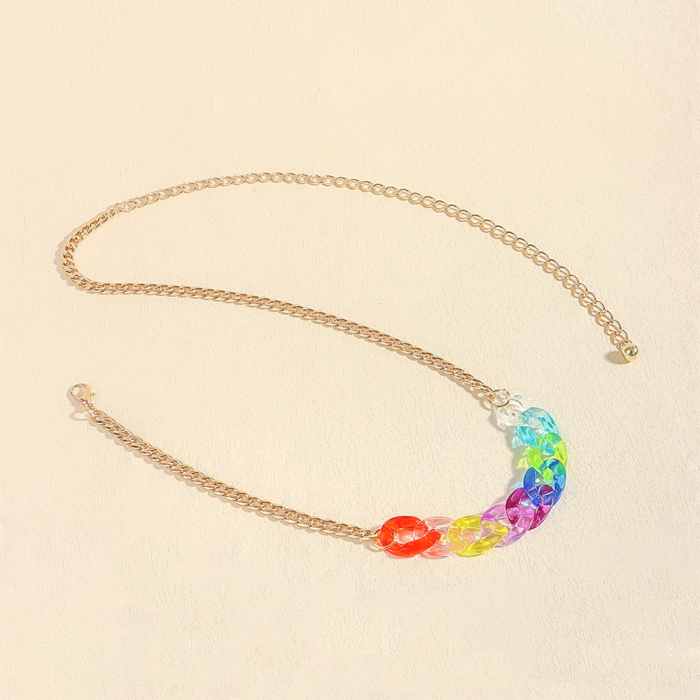 Summer Beach Body Chain Waist Chain Transparent Color Sexy Punk Cute Chain Hip Hop Everything Pants Skirt