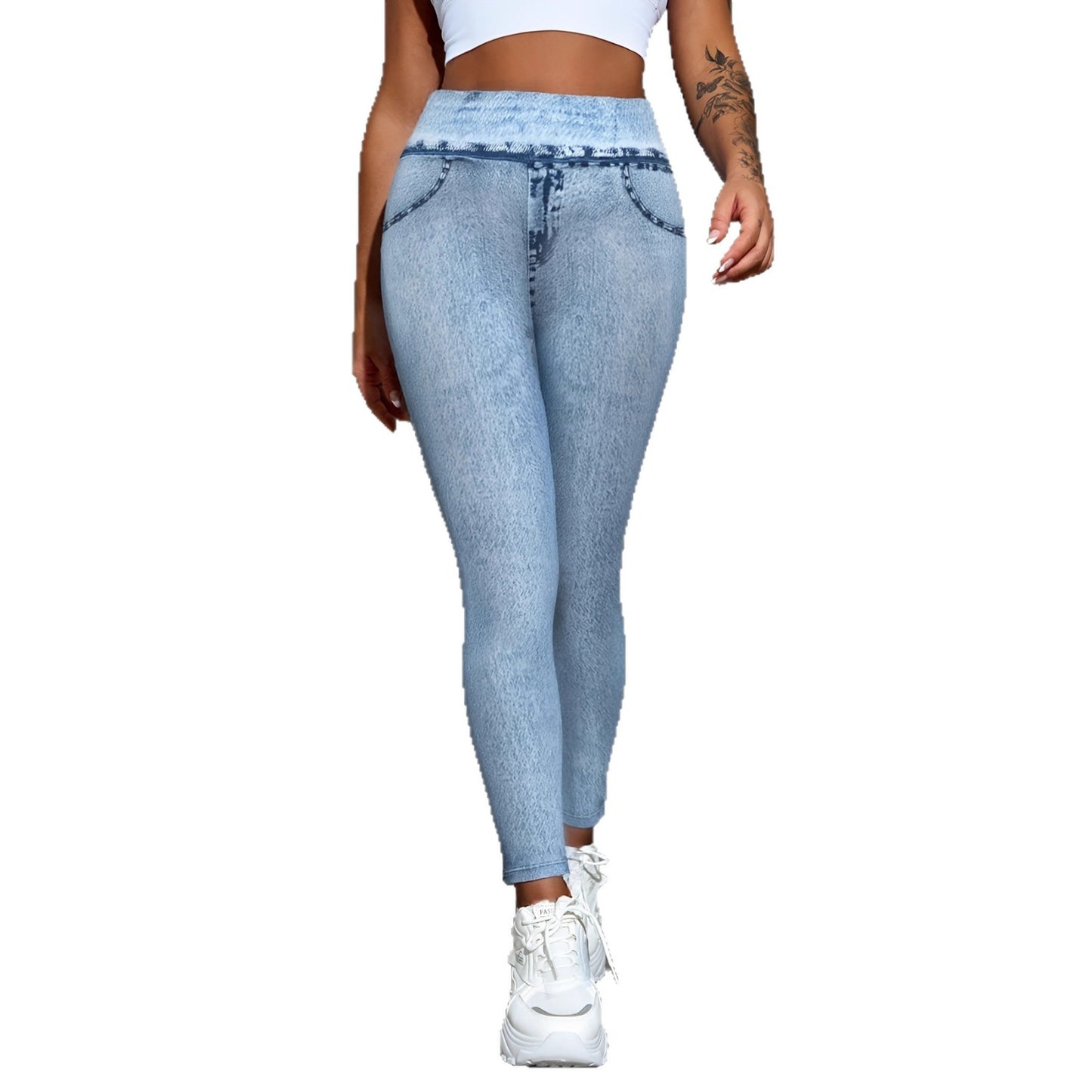 New Faux Denim Casual Comfortable And Slim-fit Sportswear