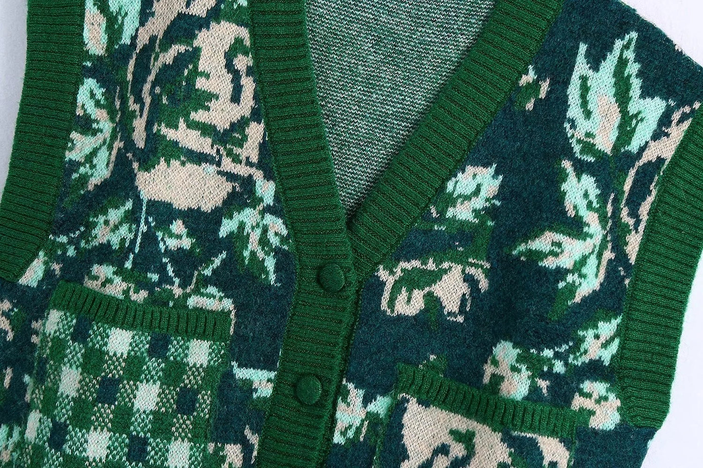 Casual Minimalist Jacquard Knitted Vest