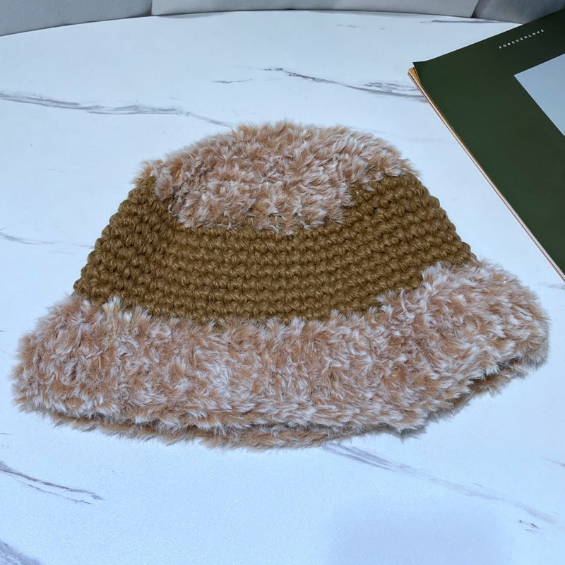 Korean Version Plush Japanese Knitting Wool Fisherman Hat