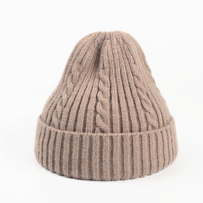 Autumn And Winter Fried Dough Twist Knitting Warm Wool Hat