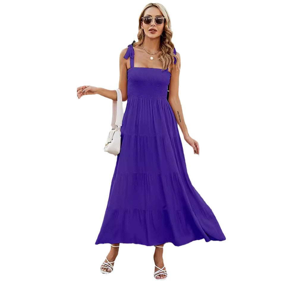 Womens Printed Long Slip Dress