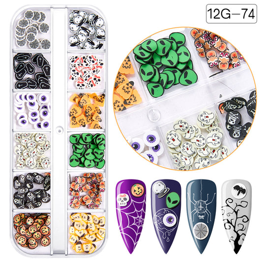 Halloween Manicure Soft Pottery Set Series Trick Or Treat Pumpkin Demon Spider Ghost Ghost