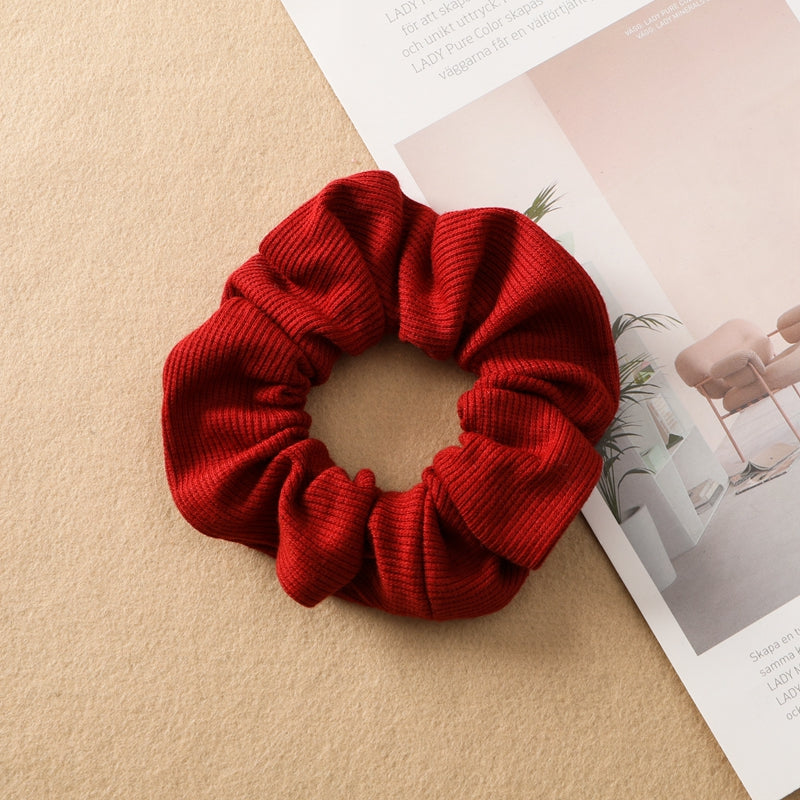 Plaid Print Large Intestine Ring Women's Hair Tie