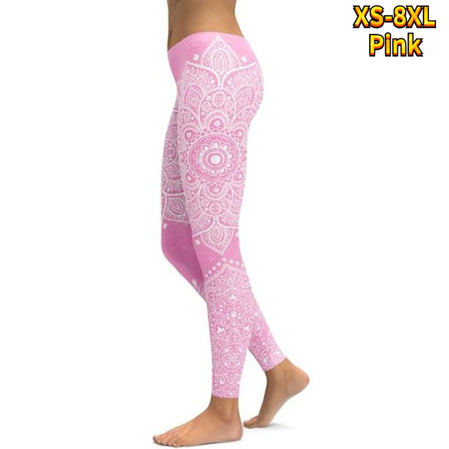 Printing High Waist Sexy Hip Yoga Pants  3D