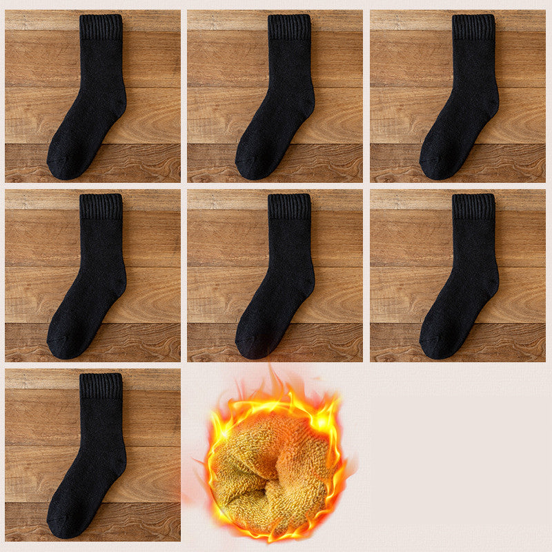 Plus Velvet Thick Warm Towel Long Tube Cotton Socks