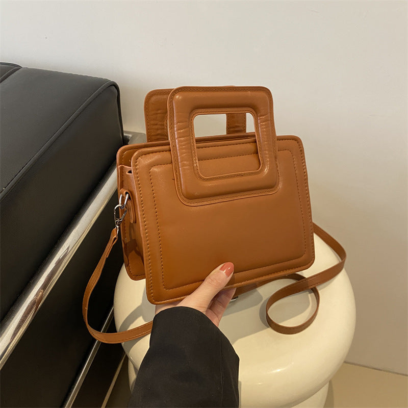 Simple Western Style Solid Color Tote