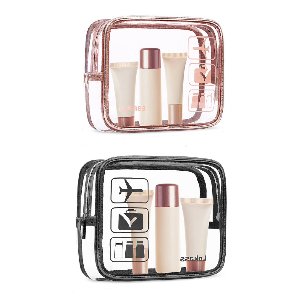 Pvc Cosmetic Bag Fashion Portable Three-piece Simple Waterproof Transparent