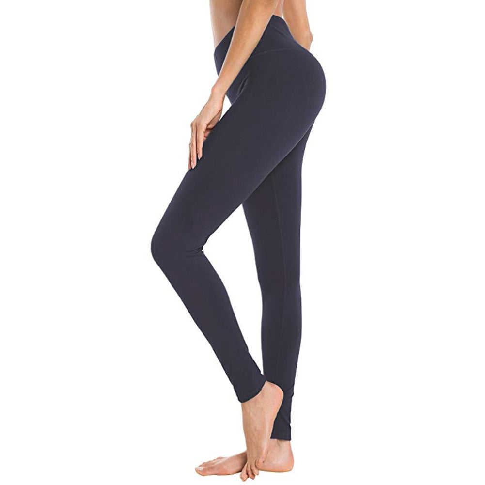Solid Color High Waist Cropped Leggings