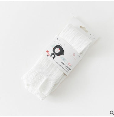 Children's Stitching Knit Socks Cropped Trousers Vertical Strips