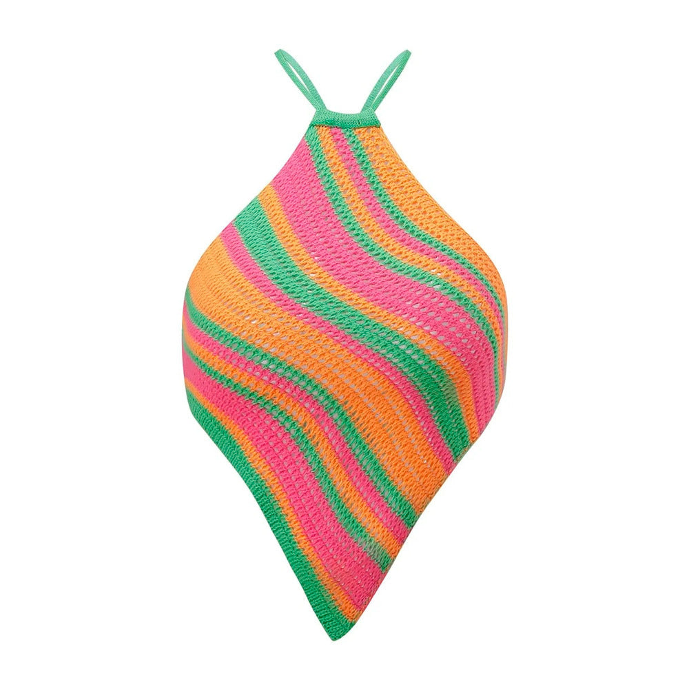 Lace-up Women's Tube Top Beach Halter Knitted Sling