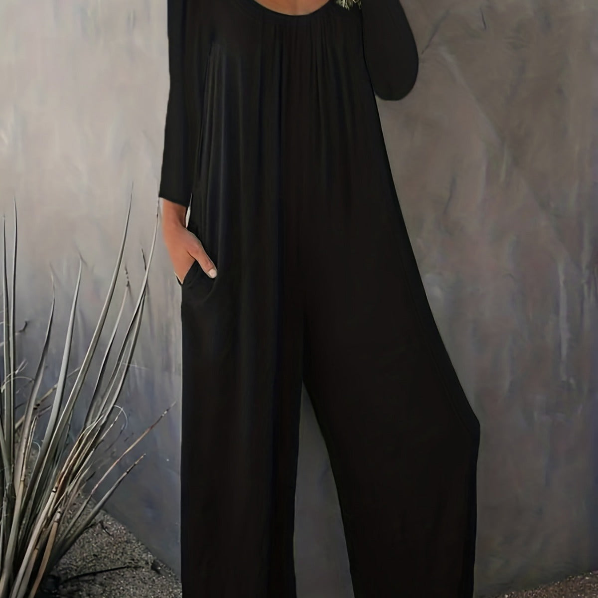 Women's Loose Casual Long Sleeves Jumpsuit