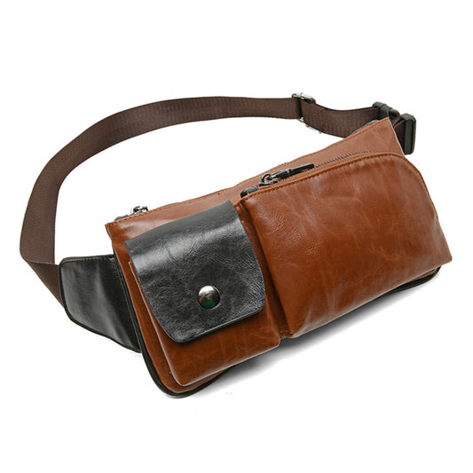 New Single Shoulder Bag Man Retro Chest Pack Satchel Bag Purse Bag Men Sports Leisure Korean Tide