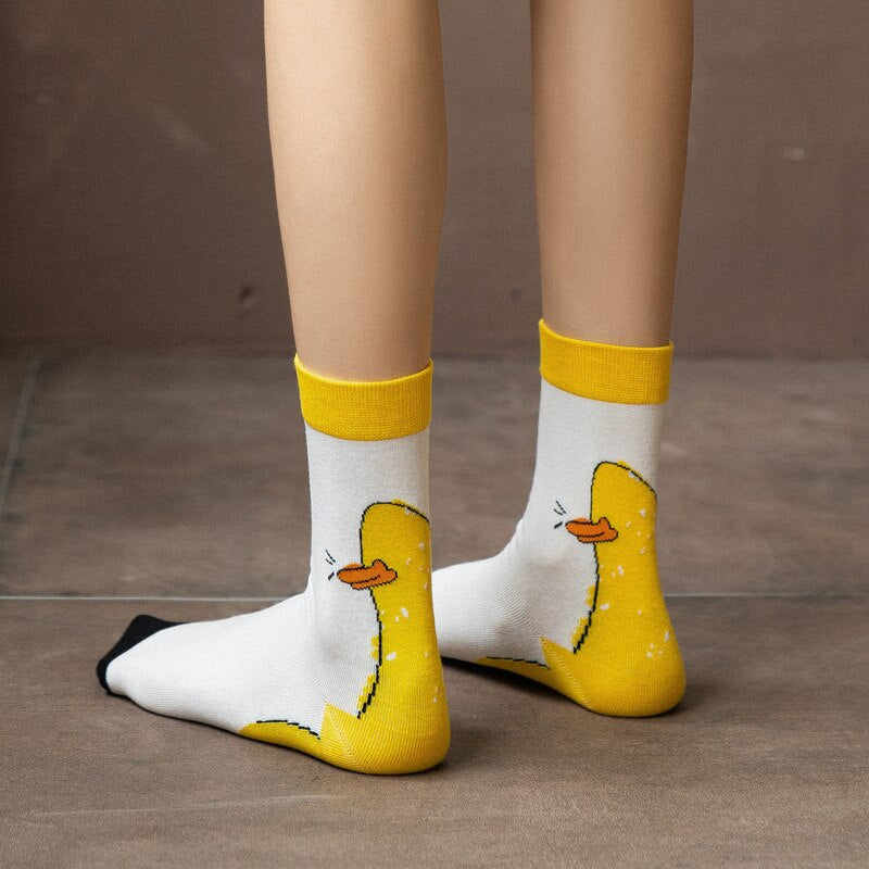 Cute duck cartoon japanese socks