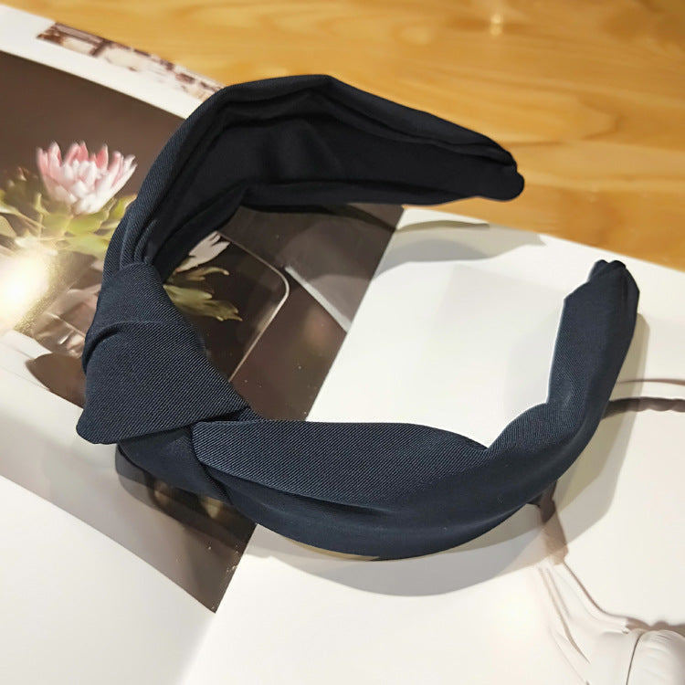 Vintage Fabric Wide-sided Knotted Cross Headband