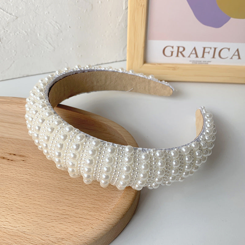 Bridal Retro Affordable Luxury Pearl Headband Hair Accessories